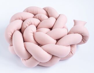 Loolay Nestchenschlange Geflochtenes Kissen Zierkissen Dekokissen Bettumrandung 100% ALTROSA, (Zugluftstopper Zugluft Schlange Wickeltischumrandung Babybett Kinderzimmer Schutz, Wohndeko Bettschlange 100 150 200 300 400 cm & Länge auf Anfrage), Zugluft...