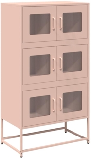 vidaXL Highboard Rosa 68x39x123 cm Stahl 853351