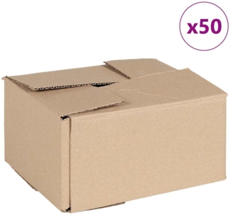 vidaXL Faltbox mit Speicher 50 pcs Natur 20 x 15 x 10 cm Karton 4106563