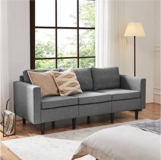 Yaheetech Schlafsofa, 3-Sitzer-Sofa Couch Polstersofa für 3 Personen, max. 340 KG belastbar