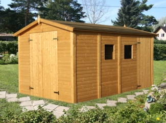 Alpholz Gerätehaus Dan 9,9 m² Gerätehaus aus Holz Geräteschrank mit 16 mm Wandstärke Gartenhaus