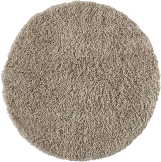 Myflair Möbel & Accessoires Hochflor-Teppich My Shaggy, rund, Höhe: 37 mm, Shaggy, Uni Farben, leicht glänzend, Microfaser, extra flauschig