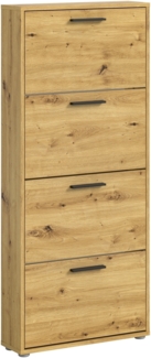 Schuhkipper >See< in Eiche Artisan, Melaminbeschichtet - 59x136x17cm (BxHxT)