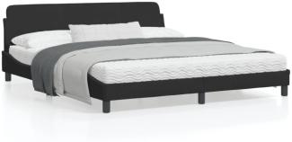vidaXL Bettgestell "Dover" Schwarz 180x200 cm Samt 373234