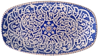 COMAS ORIENTAL ovaler Teller 34 cm, 6 Stück, Porzellan