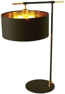 Elstead Balance Tischleuchte schwarz messing Lampenschirm schwarz E27