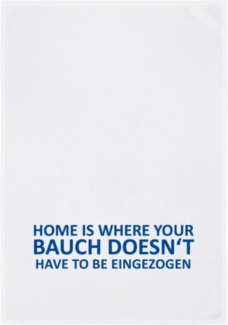 WestCraft Geschirrtuch Maritime Geschirrtücher / Küchen-Tuch - Geschirr Handtuch 50x70 cm, (1-tlg), Home is where your Bauch doesnt have to be eingezogen