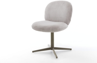 Drehstuhl Nube-Flex Cord Silbergrau Fußkreuz Effektfinish Titan 360° drehbar Taschenfederkern