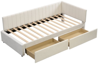 Odikalo Polsterbett Schlafsofa 90*200 Multifunktionsbett mit/ohne 2 Stauraumschubladen