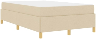 vidaXL Boxspringbett mit Matratze Creme und Weiß 120 x 200 cm Stoff 3398932