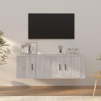 vidaXL 2-tlg. TV-Schrank-Set Grau Sonoma Holzwerkstoff 3188412