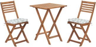 Bistro Set mit Kissen FIJI Holz Mintgrün