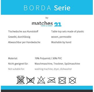 matches21 HOME & HOBBY Platzset Tischset BORDA 4er Mintgrün Tischunterlage als Tischdeko, (4-St), modernes Esstisch Platzdeckchen als abwaschbarer Tischuntersetzer