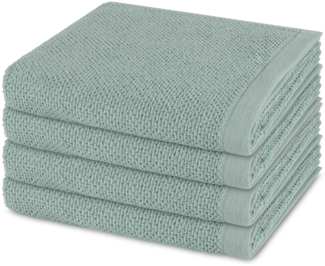 Möve Bliss 4 tlg. Frottier-Set - 4 X Handtuch (50 X 100cm) - 500 - Reed green