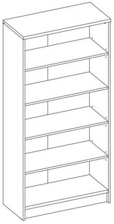 Regal >Olli< in Weiß - 72x148x34cm (BxHxT)