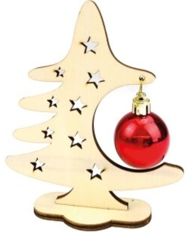 Weihnachtsbaum mit Kugel, ca. 15 cm