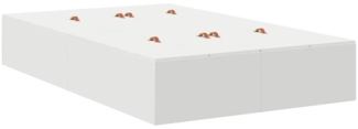 vidaXL Aufbewahrungsbettgestell Weiß 120 x 190 cm Holzwerkstoff 3335421