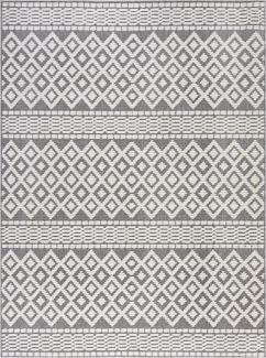 Kadima Design Robuster & maschinenwaschbarer Teppich in Grau, rutschfest – "Beck". 80x160 cm