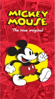 Disney Strandtücher Mickey Maus Handtuch Kinder Badetuch XXL 75x150 cm, 100 % Baumwolle