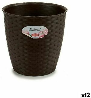 Blumentopf Stefanplast Kunststoff Schokolade 19 x 17,5 x 19 cm (12 Stück)