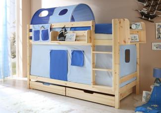 Etagenbett "Marcel" 90x200 Kiefer massiv Natur