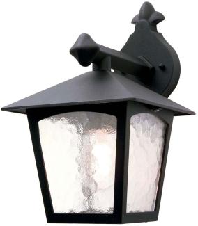 Elstead Lighting York Outdoor 1-Light DOWN Wandleuchte Schwarz E27 IP43