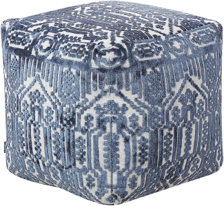 Pouf SANAWAN Dunkelblau 50 cm 50 cm