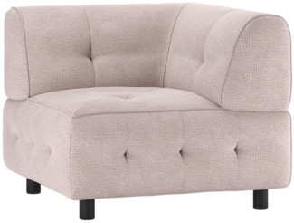 Modulsofa Louis Eck-Element aus Chenille, Rosa