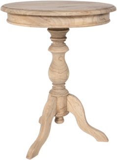 CLP Beistelltisch Wiva 50 cm aus Mindiholz Tischplatte rund Couchtisch,natura