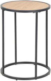 Beistelltisch >Carney< in Wildeiche aus Metall - 40x55x40cm (BxHxT)