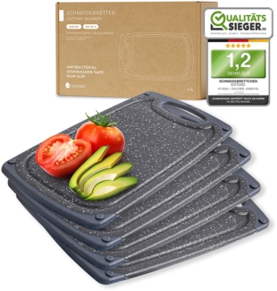 Exitoso Schneidebrett Exitoso Small Cutting Board Set, (4-St), ANTIBAKTERIELL