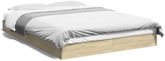 vidaXL Bettgestell ohne Matratze Sonoma-Eiche 140x200 cm Holzwerkstoff 842023
