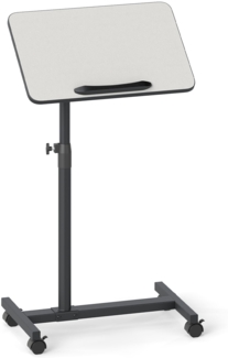 Höhenverstellbarer Betttisch auf Rollen mit Neigbarer & 360° Drehbarer Tischplatte Pflegetisch Grau