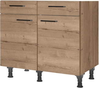 nobilia® Unterschrank "Structura", vormontiert, Breite 90 cm, Soft-Close-Funktion bei den Schubkästen, inkl. höhenverstellbare Sockelfüße