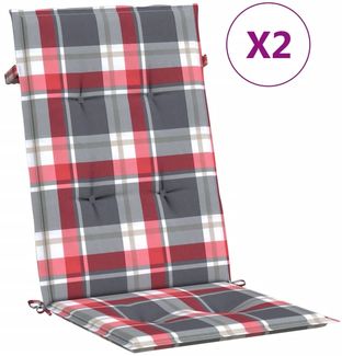 vidaXL Gartenstuhlauflagen für Hochlehner 2 Stk. 120x50x3 cm Stoff 314125