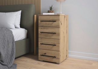 rauch Schubkastenkommode Sideboard Schubladenkommode AVOLA mit Dekorfront (Breite 40 cm inkl. Soft-Close-Funktion), mit 4 geräumigen Schubladen für viel Stauraum MADE IN GERMANY