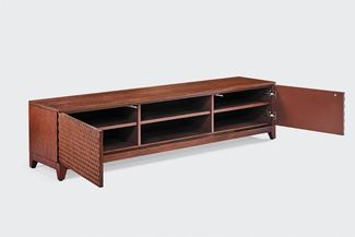 KAWOLA Lowboard COPAS TV-Board 2 Türen 2 Fächer Eiche furniert braun 42 x 40 x 180 cm