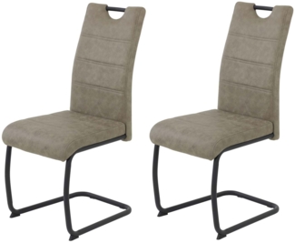 2er Set Schwingstuhl Dunja - Vintage Schlamm