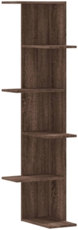 vidaXL Wand-Eckregal Braun Eichen-Optik 36,5x36,5x140 cm Holzwerkstoff 852633