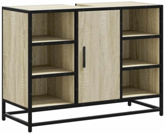 vidaXL Waschbeckenunterschrank Sonoma-Eiche 80x33x60 cm Holzwerkstoff 849290