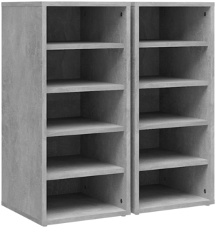 vidaXL Schuhschränke 2 Stk. Betongrau 31,5x35x70 cm Holzwerkstoff 808990