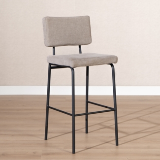 Bronx71 Barhocker Espen recycelter Stoff taupe 64 - 77 cm
