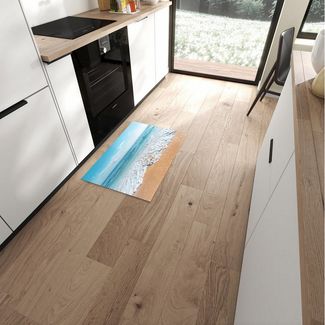 Primedeco Teppich Küchenteppich Tropischer Strand PVC rutschfest abwaschbar Läufer, Rechteckig, Höhe: 3 mm, Pflegeleicht & Wasserabweisend