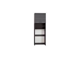 Trendteam 'Amanda' Waschmaschinenschrank, Holz, 187 x 24 x 63 cm, Grau Hochglanz