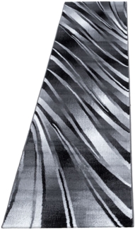 Kurzflor Teppich Paolo Läufer - 80x300 cm - Schwarz