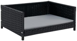 COSTWAY Hundebett Polyrattan 62x46x25cm