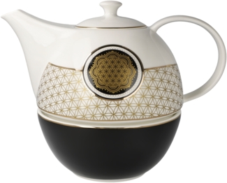 Goebel / Blume des Lebens,Teekanne mit Stövchen,24,5cm x 16,0cm x 19,0cm / Fine Bone China / 24,5cm x 16,0cm x 19,0cm