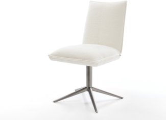 Drehstuhl Lelio-Flex Bouclé Soft Beige Fußkreuz Graphit 360° drehbar Wippfunktion Taschenfederkern