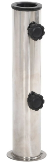 vidaXL Sonnenschirmständer für Ø38/48 mm Mast Silbern Edelstahl 4003375