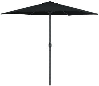 vidaXL Sonnenschirm mit Aluminium-Mast 270x246 cm Schwarz 47350